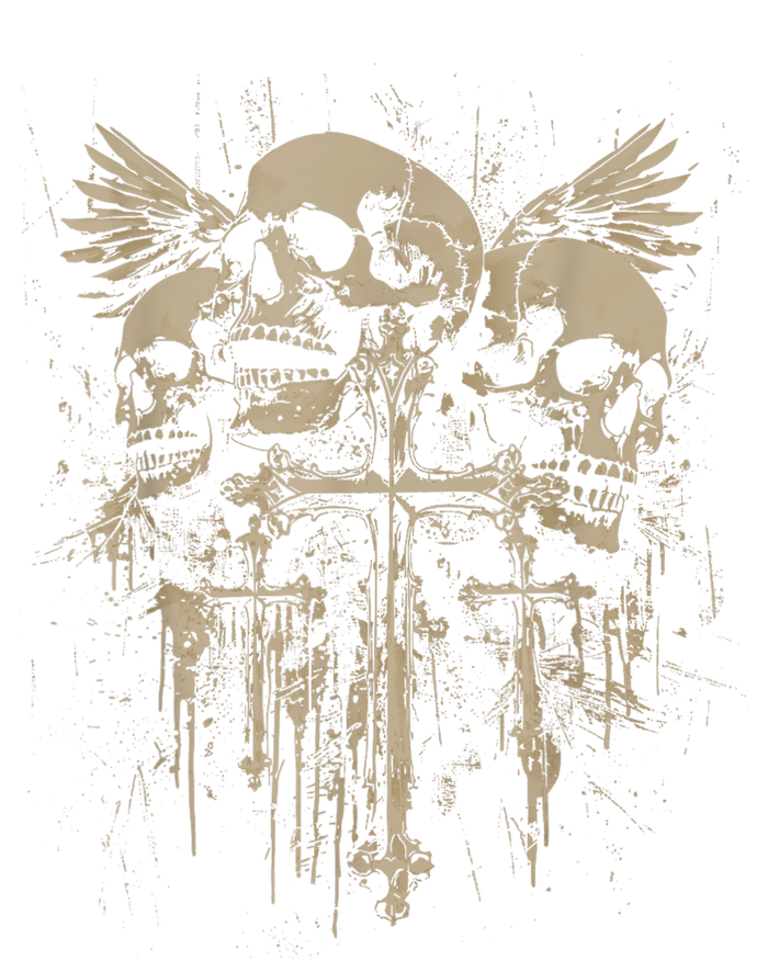 Skull Cross Wings Goth Alt Grunge Gothic Emo Aesthetic T-Shirt