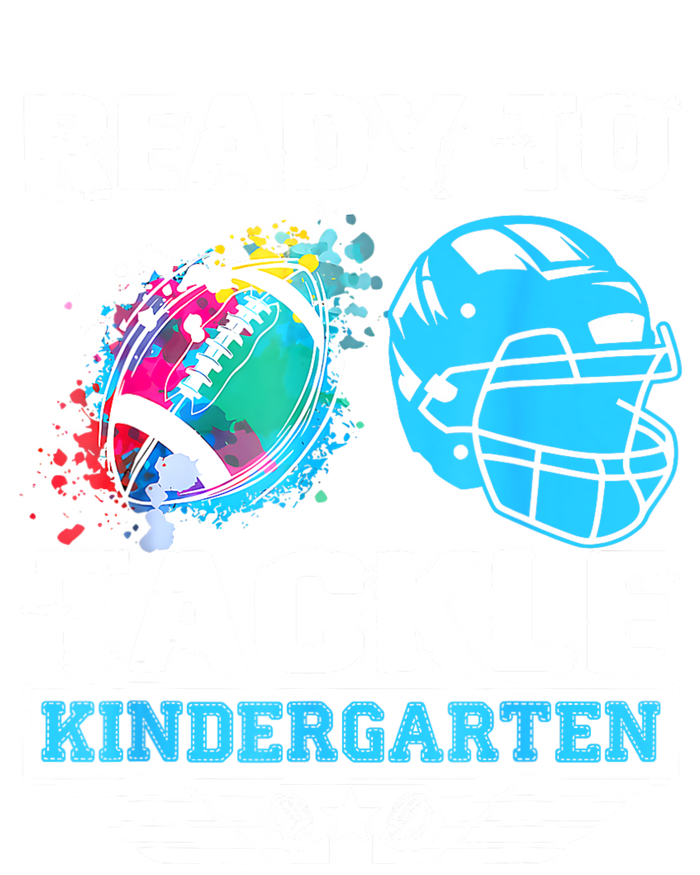 Ready To Tackle Kindergarten Football Back To School Boy Women's Knotted Racerback Tank