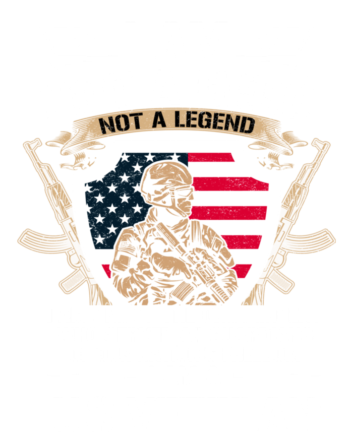 I Am Not A Hero Not A Legend I Am A Us Veteran Usa Military Tie-Dye T-Shirt