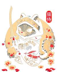 Ninja Kitten Warriors Japanese Samurai Cat Tattoo Kawaii Ninja Cat Coaster