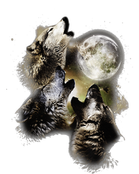 Howling At The Moon Wolves Wolf Animal Women's T-Shirt