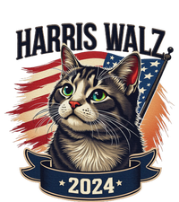 Harris Walz 2024 Funny Cat Kamala Tim Election Art T-Shirt