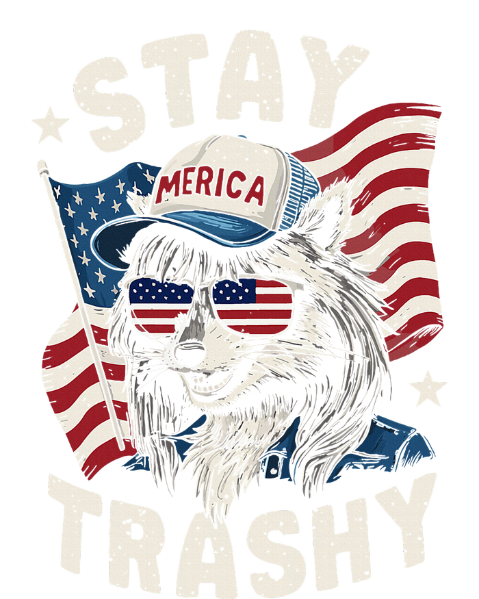 White Trash Party Attire Redneck Raccoon Stay Trashy Usa Long Sleeve Shirt