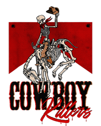 Western Cowboy Vintage Punchy Cowboy Killers Skull Skeleton T-Shirt