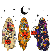 Groovy Boo Ghost Squad Halloween Autumn Art Long Sleeve Shirt