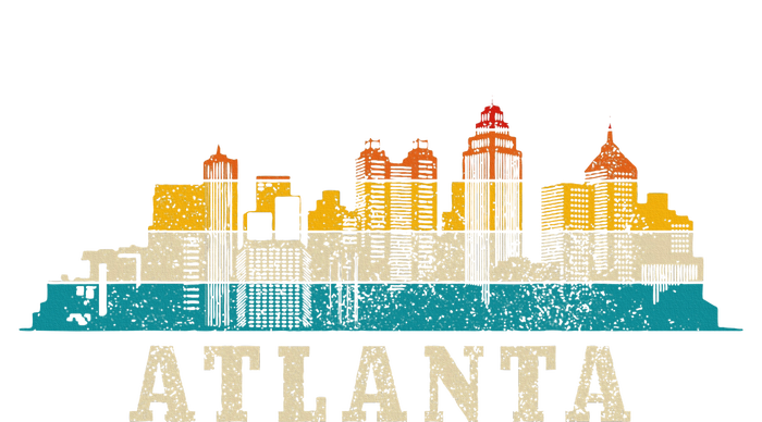 Atlanta Skyline Georgia Atl Vintage Pride Retro T-Shirt