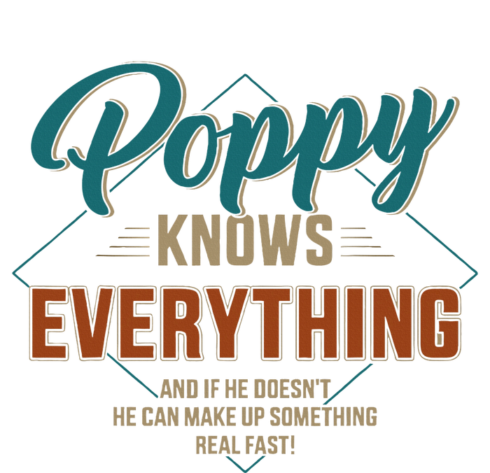 Funny Poppy Knows Everything For Grandpa And FatherS Day Pajama Set