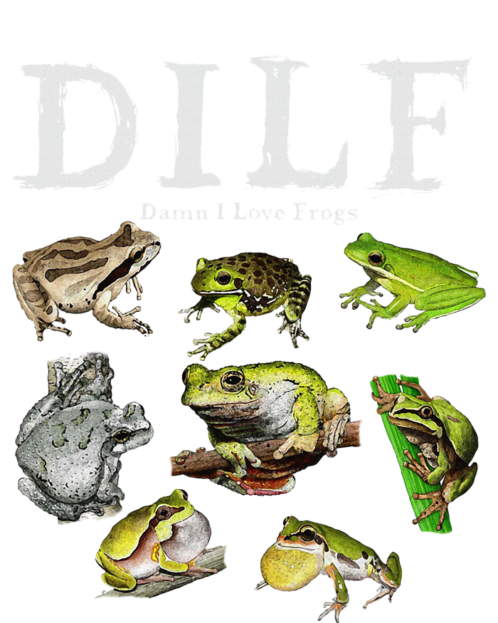 Dilf Damn I Love Frogs Frog Species Graphic T-Shirt