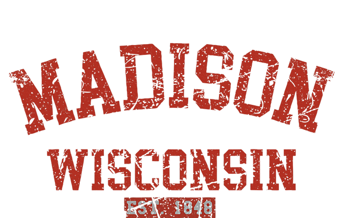 Vintage Madison Wisconsin State Wi Athletic Sports Kids Long Sleeve Shirt