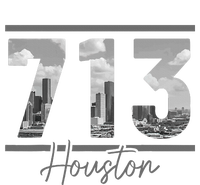 Houston 713 Area Code Skyline Texas Pride Vintage Tie-Dye T-Shirt