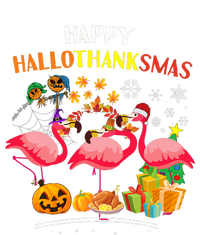 Flamingo Halloween Merry Christmas Happy Hallothanksmas Women's T-Shirt