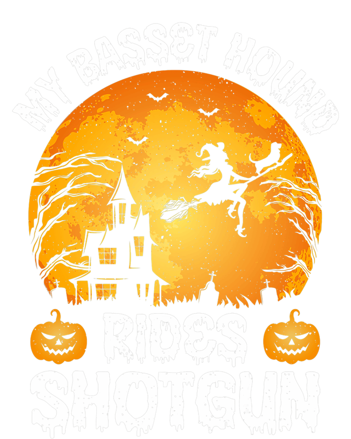 My Basset Hound Rides Shotgun Halloween Womens California Wash Sweatshirt