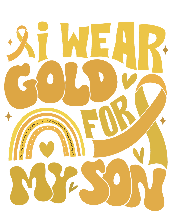 Childhood Cancer I Wear Gold For My Son V-Neck T-Shirt