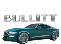 S550 Bullitt Performance Car 5.0liter V8 Muscle Green Tall Long Sleeve T-Shirt