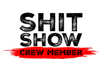 Show Crew Member Funny Text Red Black Tank Top