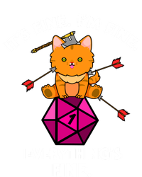 ItS Fine Rpg Gamer Cat D20 Dice Fail Funny Nerdy Geek Mousepad