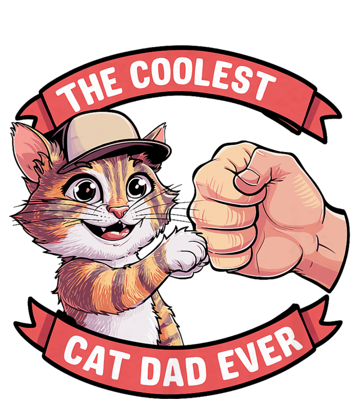 The Coolest Cat Dad Ever FatherS Day High Crown Mesh Back Trucker Hat