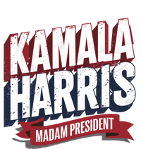 Kamala Harris Madam President Front And Back 7-Panel Snapback Hat