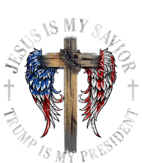 Jesus Is My Savior Trump Is My President 2024 Usa Flag Cross T-Shirt