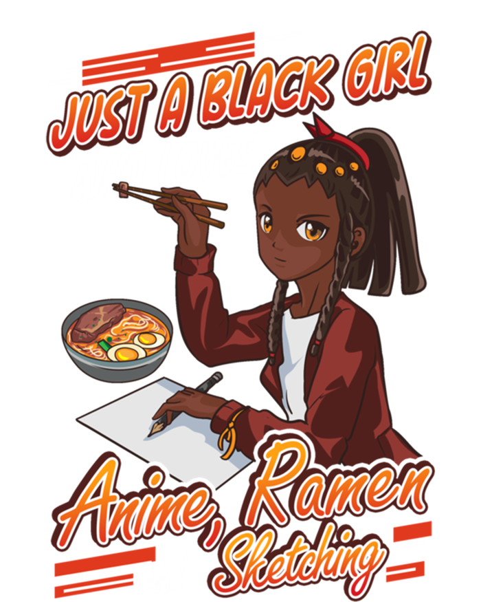 Just A Black Who Loves Anime Ra And Sketching Gift T-Shirt