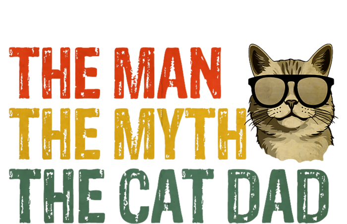 The Man The Myth The Cat Dad Cat Daddy Vintage Women's Racerback Cropped Tank