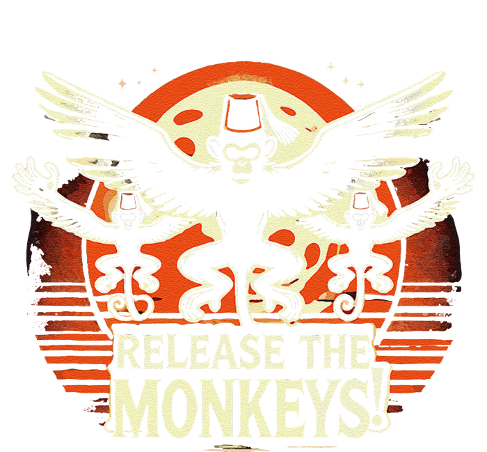 Release The Monkeys Flying Monkeys Halloween Cooling Performance Crew T-Shirt