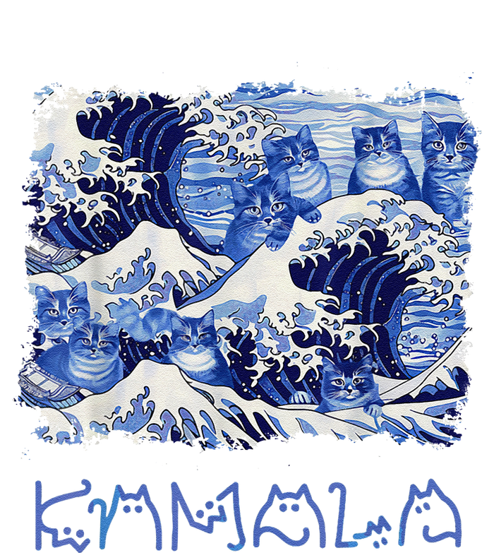 Blue Cats Wave Childless Cat Lady For Kama 2024 T-Shirt