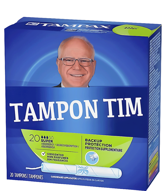 Tampontim Tampon Tim Funny KamalaS Vice President Tim Walz T-Shirt