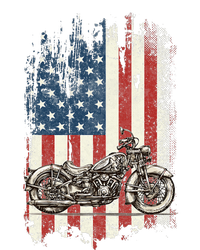 Motorcycle American Flag Distressed Vintage Biker Patriotic Sustainable Bucket Hat