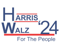 Harris Walz 24 For The People High Crown Mesh Back Trucker Hat