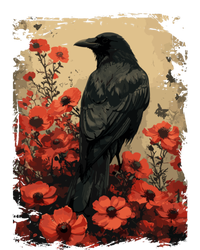 Gothic Raven Rose Enchanted Vintage Floral Crow T-Shirt