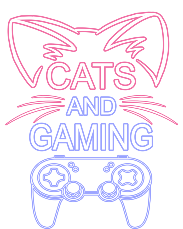 Cats And Gaming Funny Cat Lover Gaming Gift Gamer T-Shirt