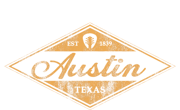 Retro Austin Texas Vintage Guitar Graphic Music Souvenir Yupoong Adult 5-Panel Trucker Hat