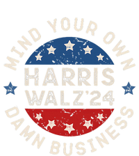 Mind Your Own Damn Business Harris Walz 2024 Short Acrylic Beanie