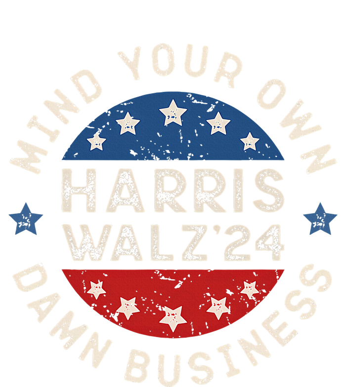 Mind Your Own Damn Business Harris Walz 2024 Short Acrylic Beanie