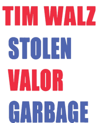 Stolen Valor Garbage Tim Walz T-Shirt