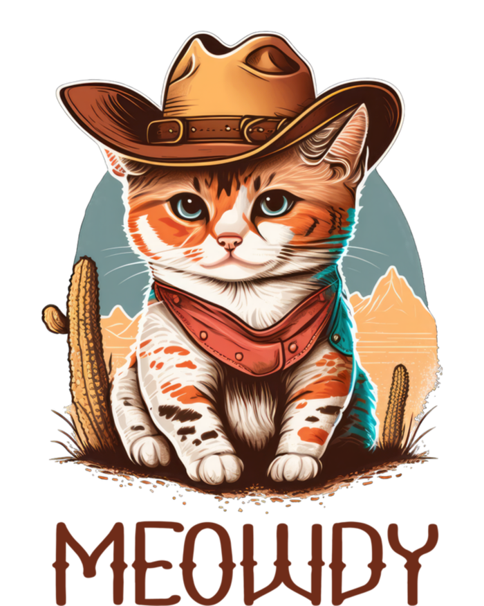 Meowdy Cat Funny Howdy Meme Western Cowboy Kitten PosiCharge Competitor Tank