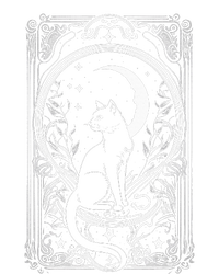 Cute Cat Lover Moon Tarot Card Cat Tarot Card Crescet Moon Kids T-Shirt