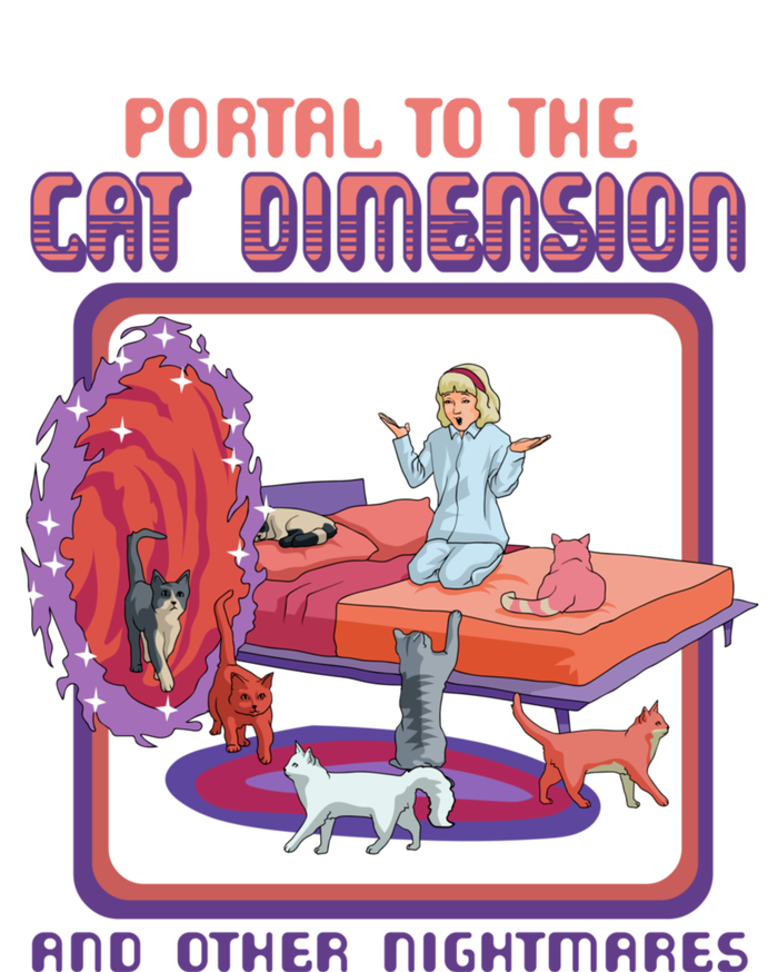 Portal To The Cat Dimension Funny Cat Kitten Lover Ladies Long Sleeve Shirt