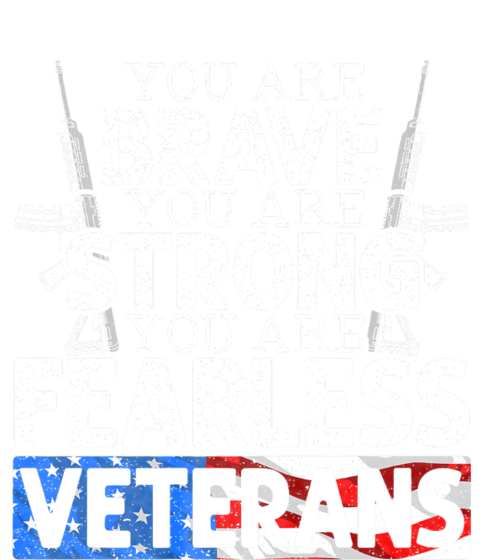 You Are Brave You Are Strong You Are Fearless Veterans Dry Zone Grid Polo