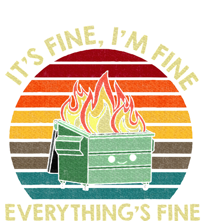 ItS Fine IM Fine EverythingS Fine Dumpster On Fire V-Neck T-Shirt