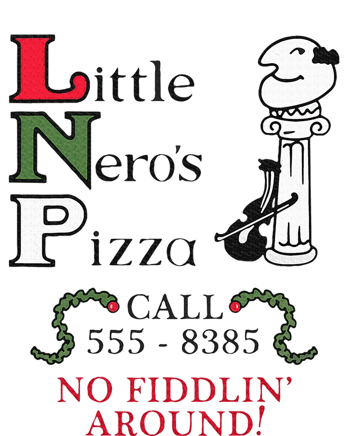 Little NeroS Pizza No Around Vintage Printed Graphic Toddler Fine Jersey T-Shirt