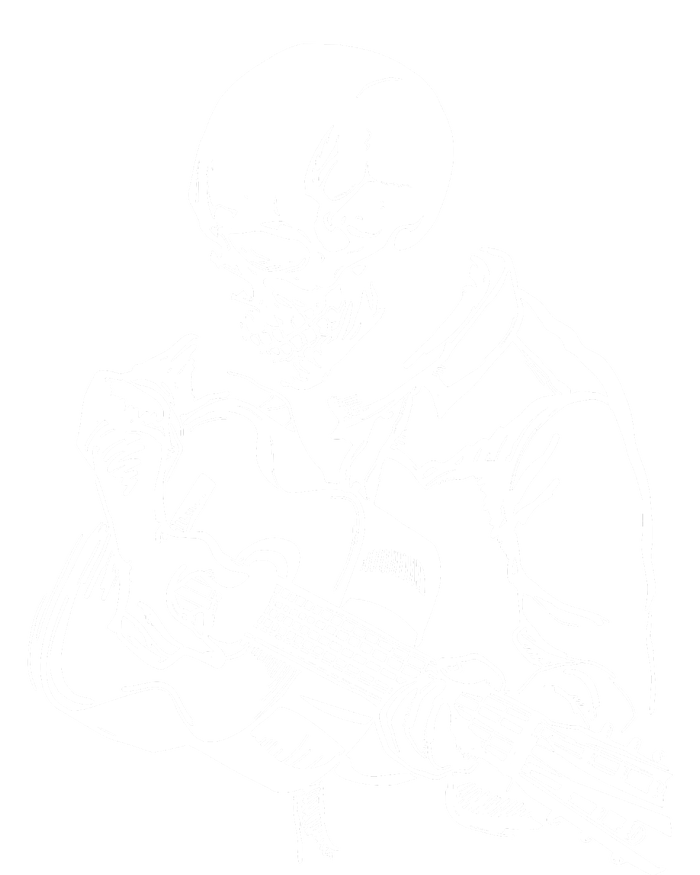 Skeleton Head Playing Acoustic His Guitar Great T-Shirt