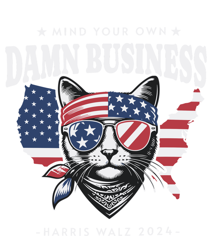 Mind Your Own Damn Business Harris Walz 2024 USA-Made Snowflake Beanie