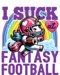 I Suck At Fantasy Football Unicorn Rainbow Loser T-Shirt