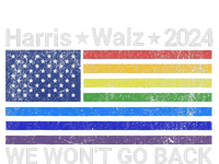 Harris And Walz President 2024 Pride Flag WonT Go Back Women's Racerback Tank