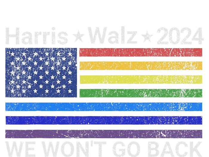 Harris And Walz President 2024 Pride Flag WonT Go Back Women's Racerback Tank