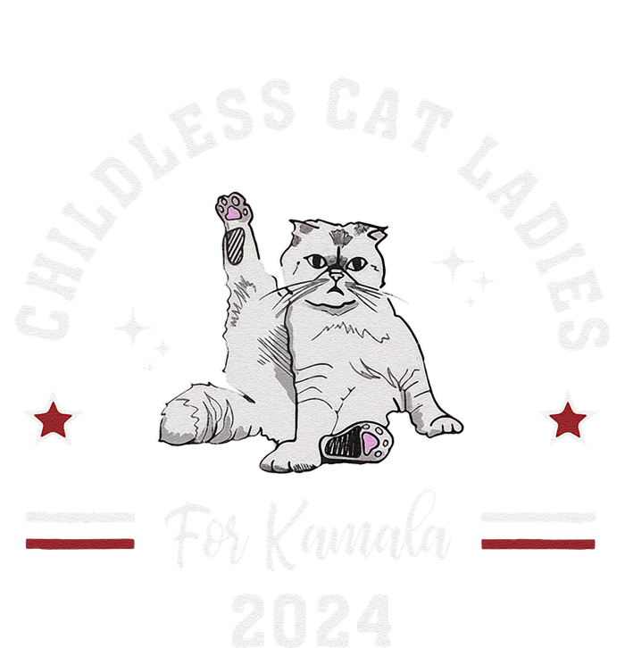 Childless Cat Ladies For Kamala Harris 2024 Election Striped Beanie with Solid Band