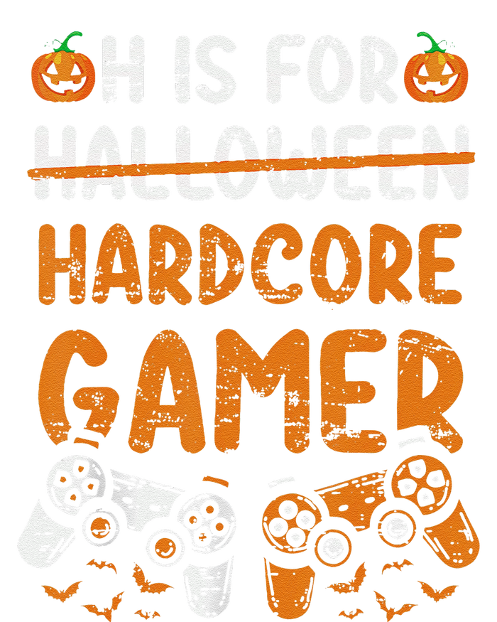 H Is For Hardcore Gamer Funny Halloween Video Games Canvas