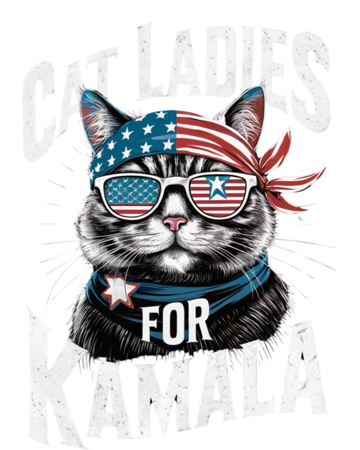 Cat Ladies For Kamala 2024 President Kamala Harris Tall Hoodie